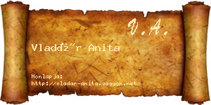 Vladár Anita névjegykártya